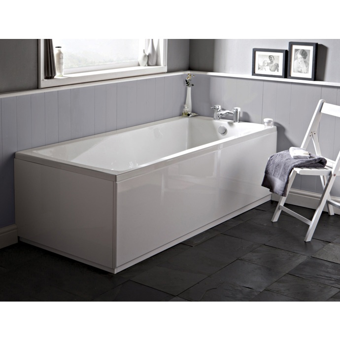 NUIE Linton Square Single Ended Lucite Acrylic Bath 1400 x 700mm