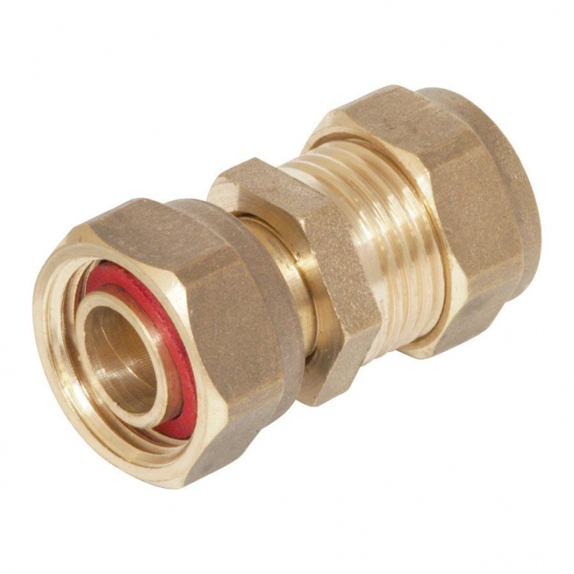 Brass Compression Straight Tap Connector 15mm x 3/4