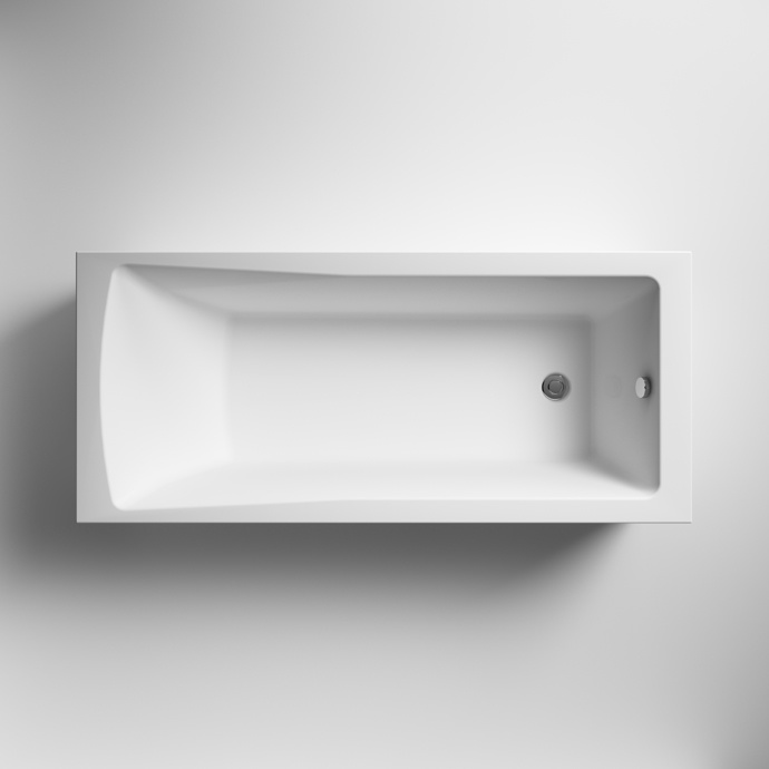 NUIE Linton Square Single Ended Lucite Acrylic Bath 1500 x 700mm