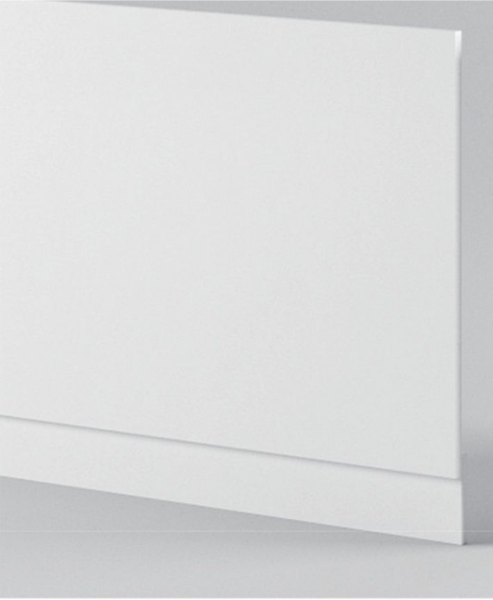Akka 800mm PVC Waterproof Bath Panel End Gloss White - NORD DESIGN