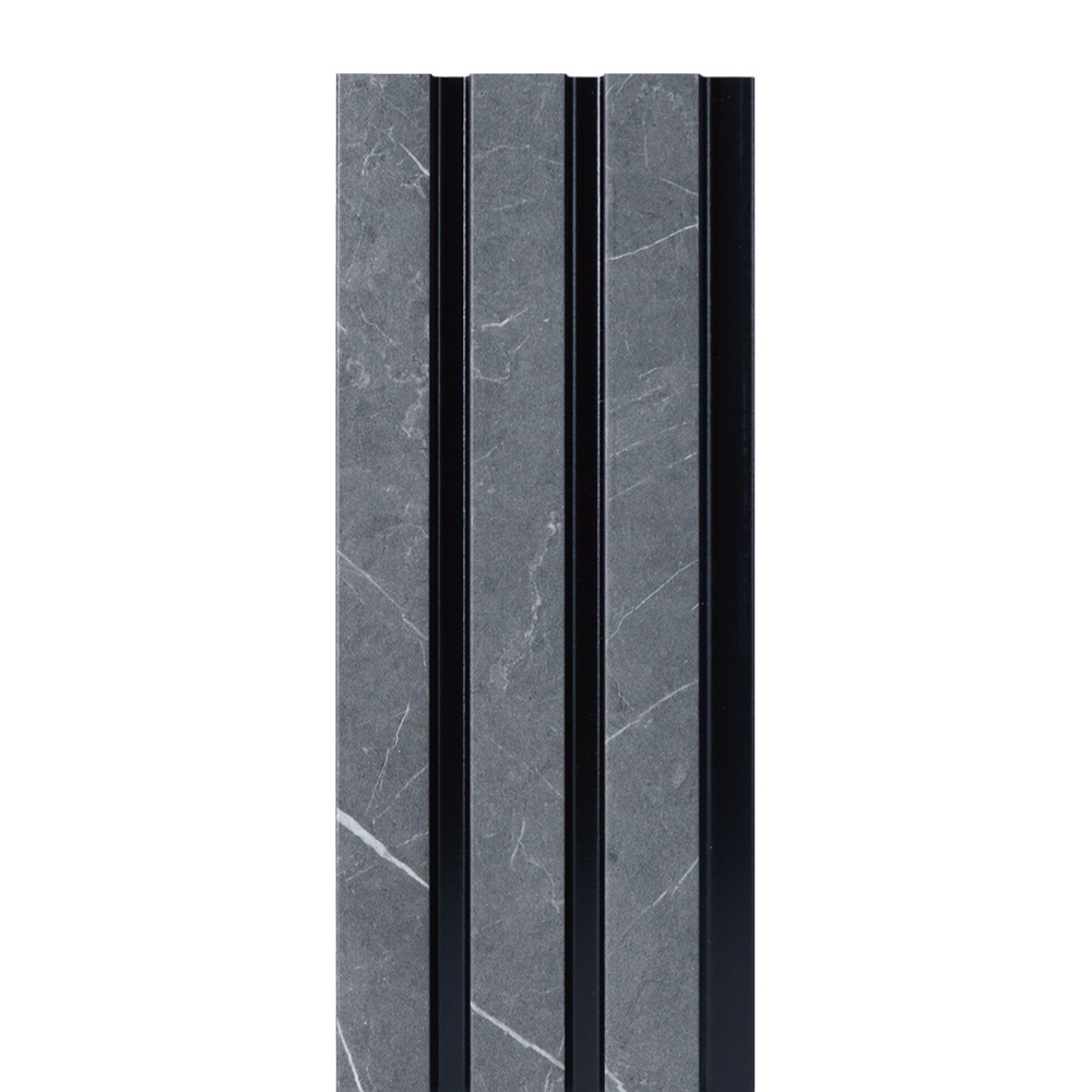 Grey Onyx 3D Slat Wall Cladding Panel Waterproof