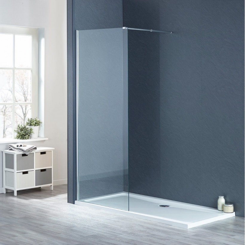 Ai8 Wetroom Panel W700mm 8mm - Silver