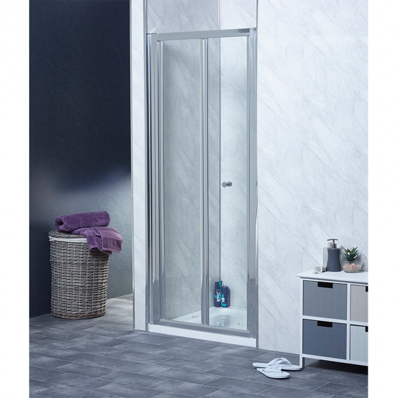 Ai8 Bi-fold Shower Door H1900mm W700mm - Silver