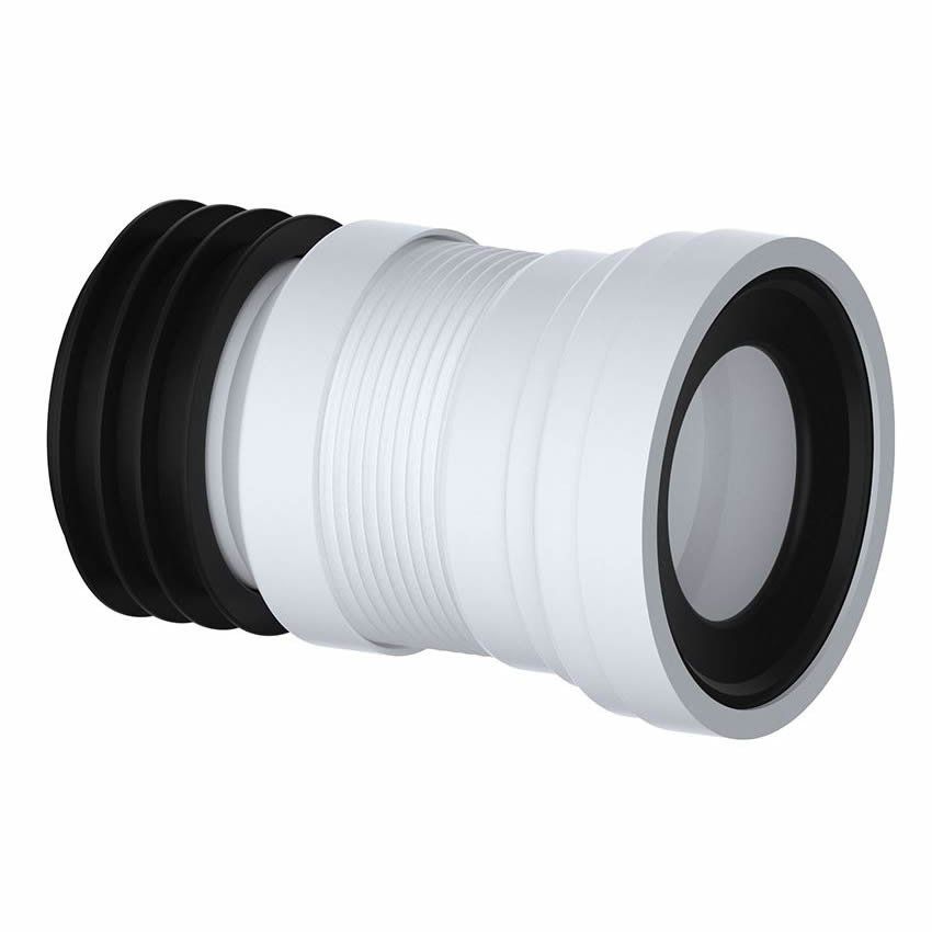 SMALL 110mm Flexible WC Pan Connector Adjustable