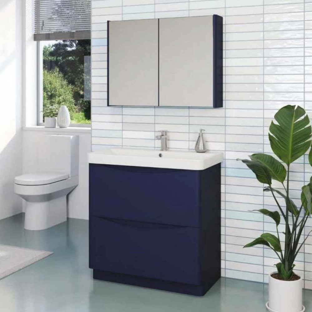 Kartell Cayo 500mm WC Unit with Concealed Cistern in Indigo Blue