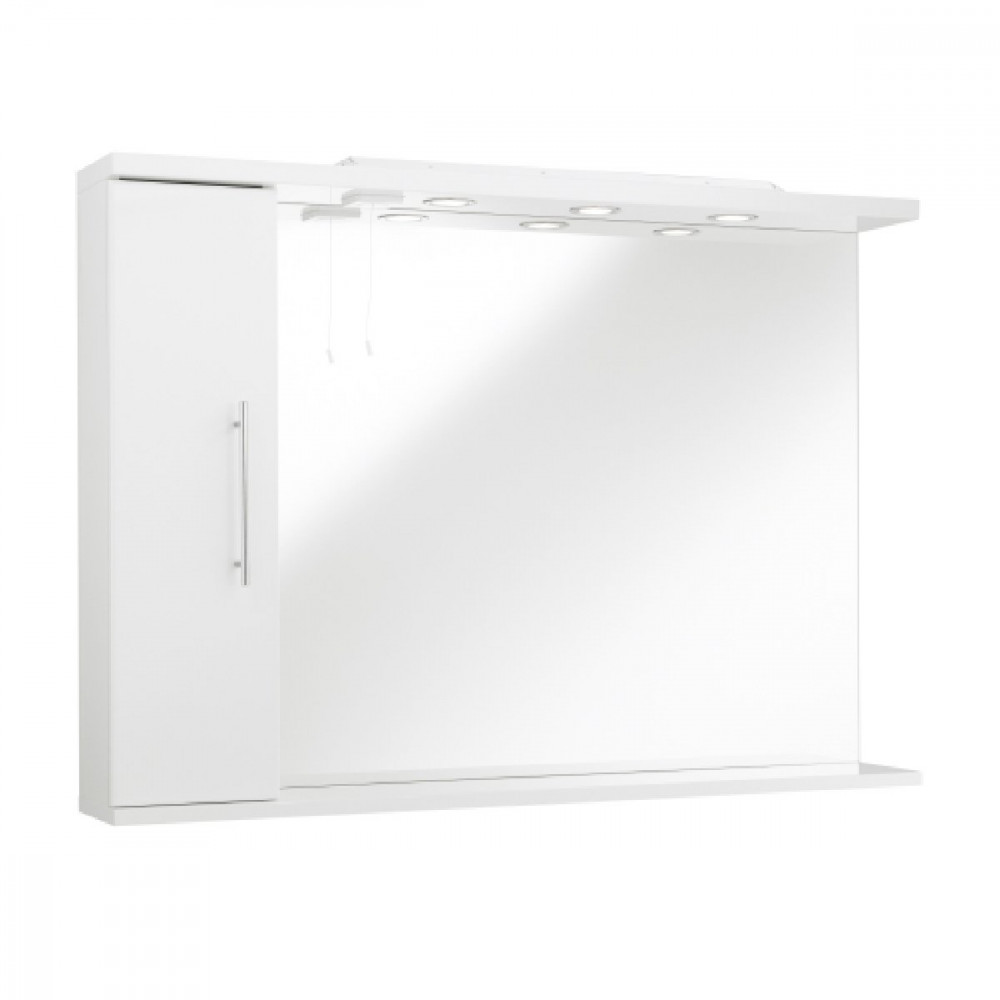 Kartell Encore 750mm Mirror with Side Cabinet & Lights