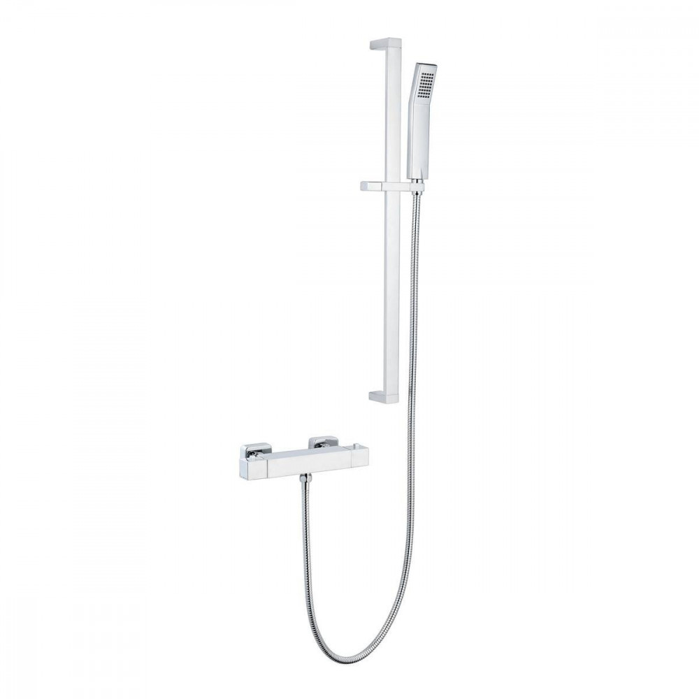 Kartell Pure Thermostatic Exposed Bar Shower with Adjustable Slide Rail Kit