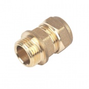 Brass Compression Male Iron Coupler 22mm x 1