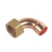 End Feed Bent Tap Connector 22mm x 3/4
