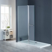 Ai8 Flipper Panel 400mm with TR to suit 8mm Wetroom - Silver