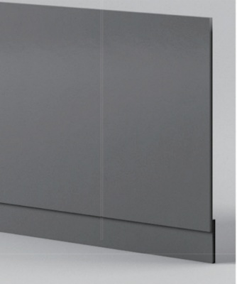 Akka 1700mm PVC Waterproof Bath Panel Front Dark Grey - NORD DESIGN