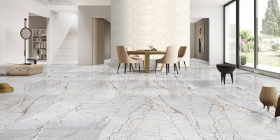 600 x 1200 Alegre Grey Gloss Glazed Vitrified Porcelain Floor and Wall Tile