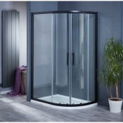 Ai6 Quadrant Shower Enclosure 900mm x 900mm - Black