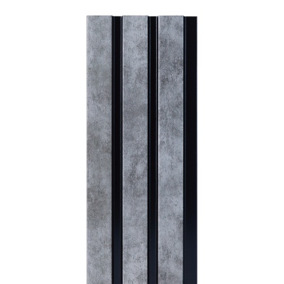 Concrete Grey 3D Slat Wall Cladding Panel Waterproof