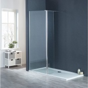 Ai8 Flipper Panel W300mm to suit 8mm Wetroom - Silver