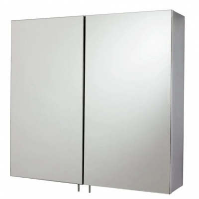 Elation Double Mirror Cabinet White Steel