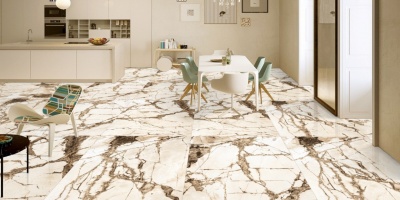 600 x 1200 Anilaz Crema Gloss Glazed Vitrified Porcelain Floor and Wall Tile