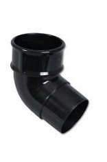 DOWNPIPE Round 68mm 112D Offset Bend Black
