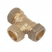 Brass Compression Equal Tee 22mm 