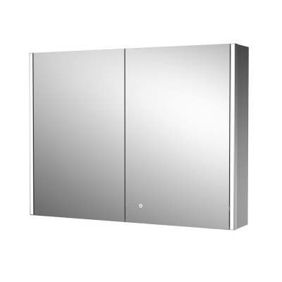 Hudson Reed Meloso 800mm LED Touch Sensor Mirror Cabinet with Shaver Socket