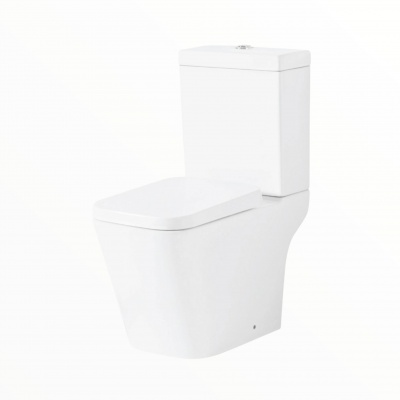 Danska Close Couple Open Back Square Rimless Toilet And Soft Close Seat