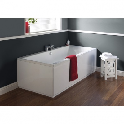 NUIE Asselby Square Double Ended Lucite Acrylic Bath 1700 x 750mm
