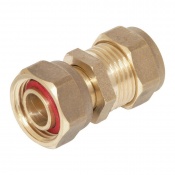 Brass Compression Straight Tap Connector 15mm x 1/2