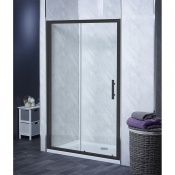Ai6 Single Sliding Shower Door W1400mm - Black