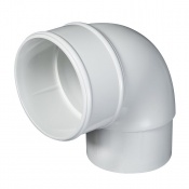 DOWNPIPE Round 68mm 90D Offset Bend White