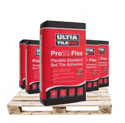 Ultra Tile Fix Pro SS Set Flex White Standard Set 20kg Pallet (54 BAG)