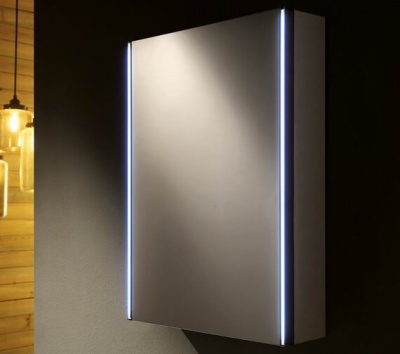 Hudson Reed Meloso LED Touch Sensor Mirror Cabinet with Shaver Socket 500mm x 700mm