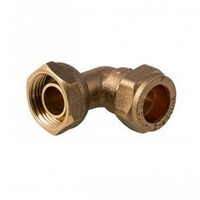 Brass Compression Bent Tap Connector 15mm x 1/2