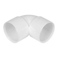 White 50mm Solvent 90 Degree Knuckle Elbow