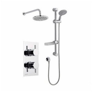K-Vit Kartell Plan thermostatic concealed shower with fixed and adjustable heads