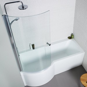 Adapt P-Shaped Shower Bath 1700 X 850mm Left Hand