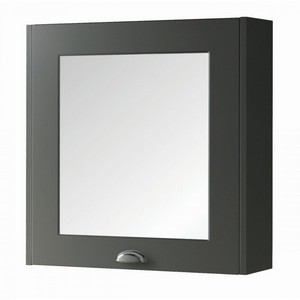 Kartell Astley 1-Door Mirror Cabinet 600mm - Matt Grey