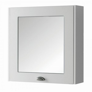 Kartell Astley 1-Door Mirror Cabinet 600mm - Matt White