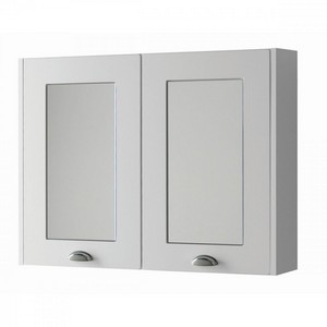 Kartell Astley 2-Door Mirror Cabinet 800mm - Matt White
