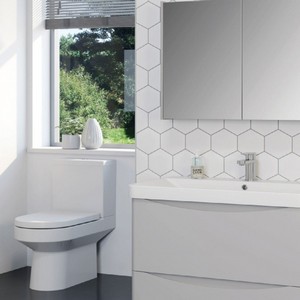 Kartell Cayo 500mm WC Unit with Concealed Cistern - Rolling Mist