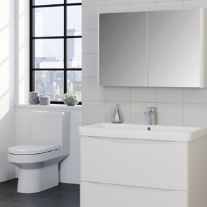 Kartell Options 600mm 2-Door Mirror Cabinet White
