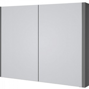 Kartell City 800mm Storm Grey Gloss Mirror Cabinet