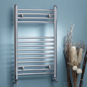 Kartell Electric Thermostatic Straight Heated Chrome Plated Towel Rail 500mm x 800mm