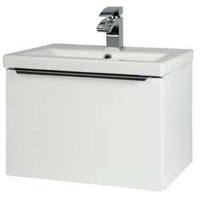 Kartell Kore 500mm Wall Mounted Drawer Unit and Ceramic Basin Gloss White