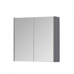 Kartell Options 800mm 2-Door Mirror Cabinet - Basalt Grey