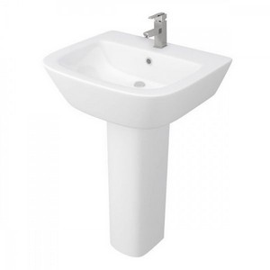 Kartell Project Square 530mm 1th Basin with Full Pedestal