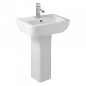 Kartell Project Square 530mm 1th Basin with Full Pedestal