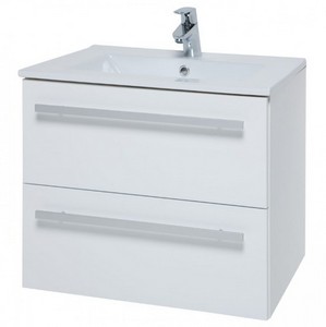 Kartell Purity 600mm Wall Mounted Drawer Unit & Basin - White
