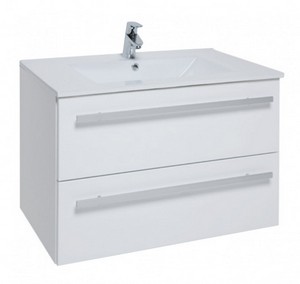 Kartell Purity 800mm Wall Mounted 2 Drawer Unit & Ceramic Basin