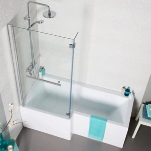 Tetris Square Shaped Shower Bath 1500 X 850mm Left Hand